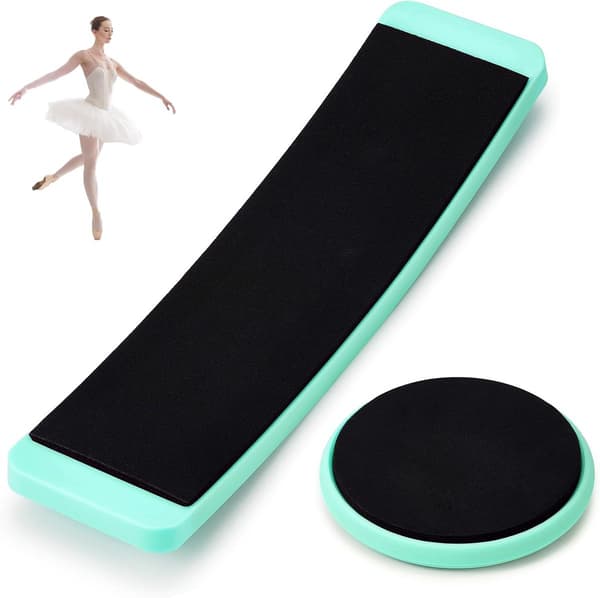 Spinnebræt Sæt 2 Stykker Bærbar Balancetræning til Skøjteløb Ballet Gymnastik
