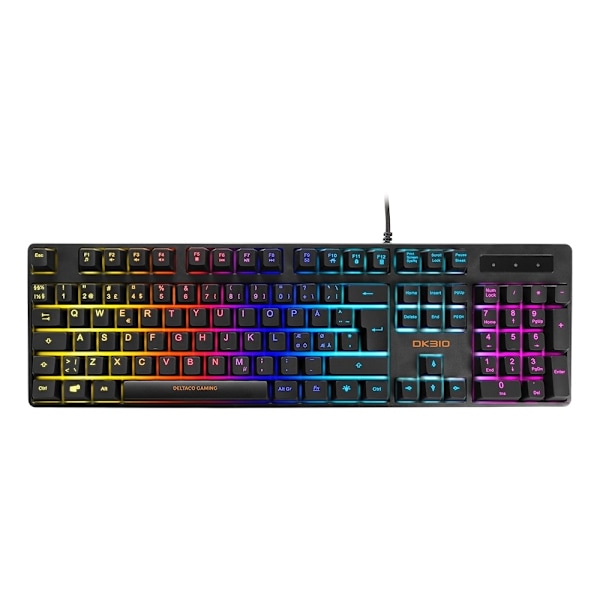 DELTACO GAMING DK310 Mekaniskt tangentbord, Röda brytare, RGB, svart 750