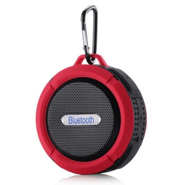 Vandtæt Bluetooth-højttaler - Brusehøjttaler med høj stereolyd - Lille bærbar højttaler med klips og sugekop til badeværelse, strand, kajak, B