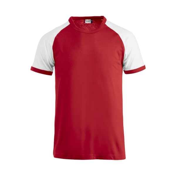 Clique Unisex Adult Raglan T-paita XXL Punainen/Valkoinen Punainen/Valkoinen XXL