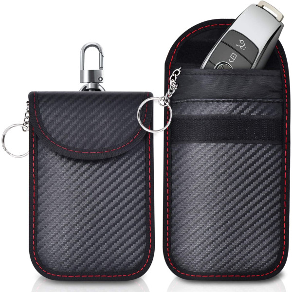 2-pack Faraday-väska för bilnycklar, Stöldskydds-Faraday-väska för bil