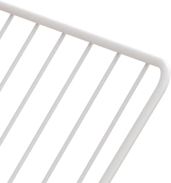 Diskställ dubbla nivåer med droppbricka kolstål vit 37x29x26 cm White