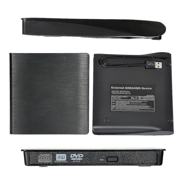 Ekstern USB 3.0 Slim DVD-RW CD-brenner Drive Reader Burner Player for bærbar PC-FF-