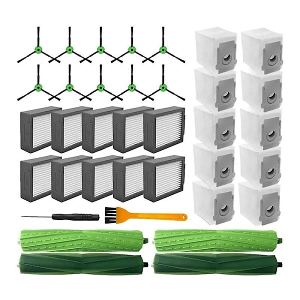 Reservedeler tilbehør Hovedbørste Hepa-filter støvsugerposer for Irobot Roomba Combo I5, I5+, J5, J5 Plus