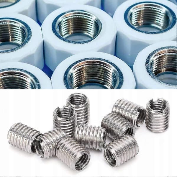 10x M8 til M6 Gevindreparationsbøsninger 20mm Rustfrit Stål Reducerende Indsatser