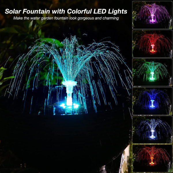 3,5W LED soldrevet vandfunktion og form solvandspumpe
