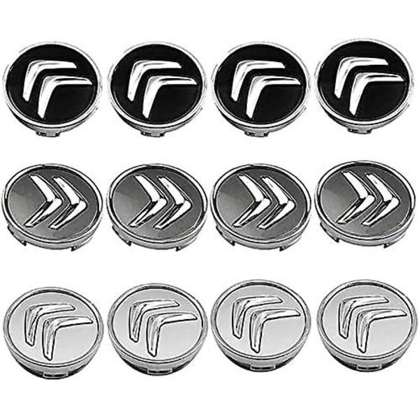 4-delade navkapslar för Citroen C4 Picasso C3 Berlingo C5 X7 C2 C1 Ds3 Zx Xsara C8 Ds Ds4 60mm, Fälgcenterkapslar med märke