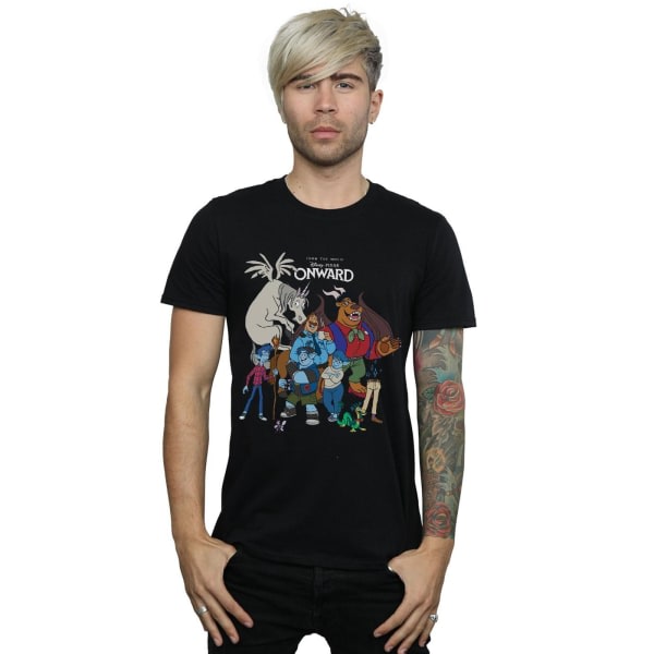Disney Mens Onward Character Collage T-Shirt 3XL Svart 3XL