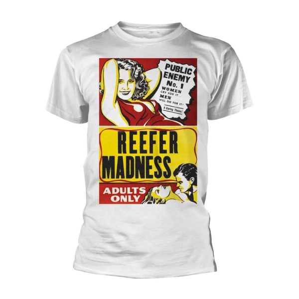 Reefer Madness Unisex Adult T-paita XXL Valkoinen Valkoinen XXL
