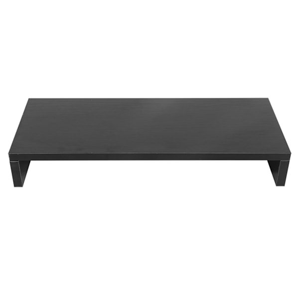 Skærmstativ i træ LED LCD Computerskærm Riser Desktop Organizer Display Hylde Sort