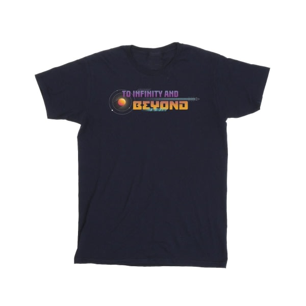 Disney Boys Lightyear Infinity And Beyond Text T-skjorte 7-8 år Marineblå 7-8 år