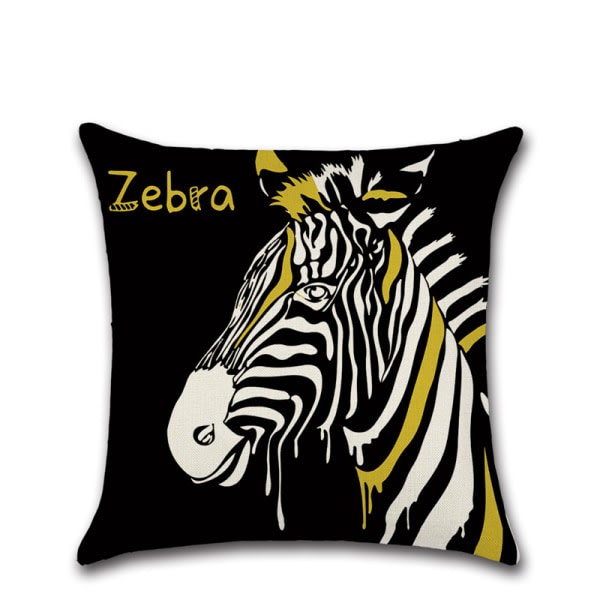 Zebra Soffa Cover - Svart