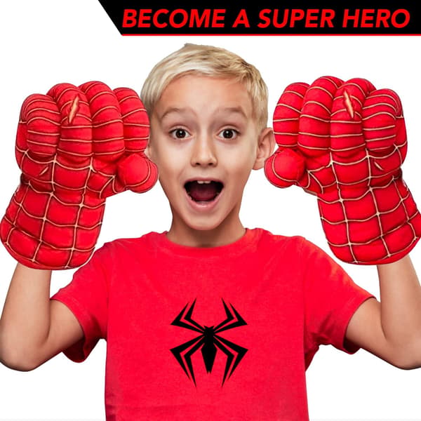 Par Giant Spider-Man Boksehansker - Superhelt - Barnestørrelse-FF-