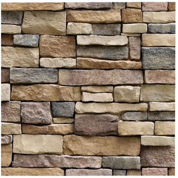 Självhäftande väggpaneler dekorativ steneffekt 3D-paneler PVC stenmur 45cm x 1m