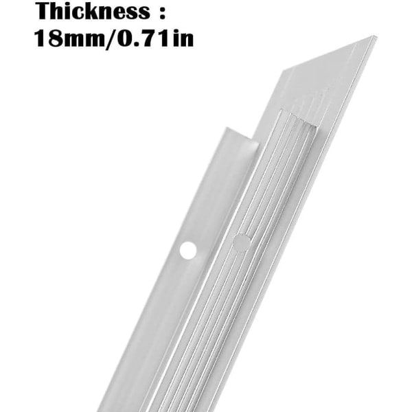 2-delat rektangulärt ventilationsgaller Aluminium Silver 300 X 100 Mm Ventilationsgaller För Skoskåp Skåp Diskbänk Kök Spisskåp Vitrine