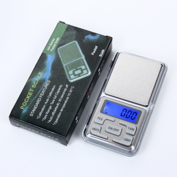 Pocket Scale Digital våg i fikformat 0,01 - 500g sort