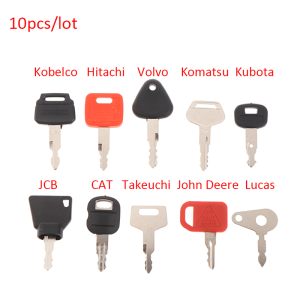 10 nyckel hinery Master key Sett hinery Digger