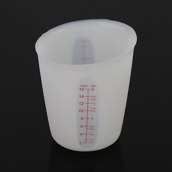 Transparent mjuk silikonmätkopp Visuell semipermeabel mjölkkopp (500 ml)-XF4-