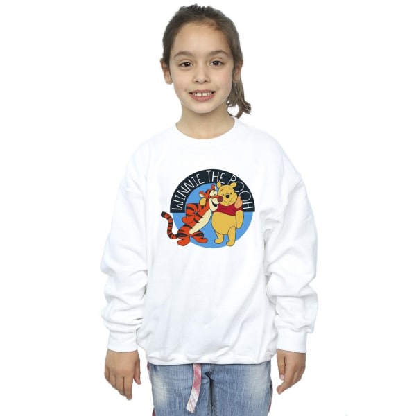 Disney Girls Nalle Puh med Tigger Sweatshirt 12-13 år Vit 12-13 år