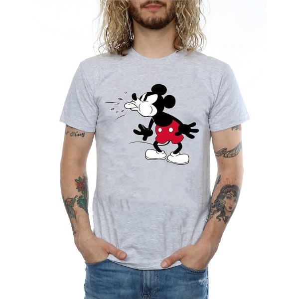 Disney Mickey Mouse Tongue T-shirt til mænd M Sports Grå Sports Grå M