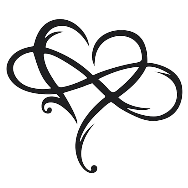 40*35 cm - Väggdekor Infinity Hjärta Metall Väggkonst, Iron Art Decora - Perfekt