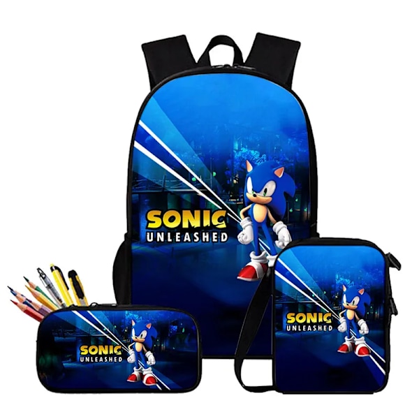 3st 3D-tryckt Super SONIC Ryggsäck Axelväskor Etui#552 TC-11