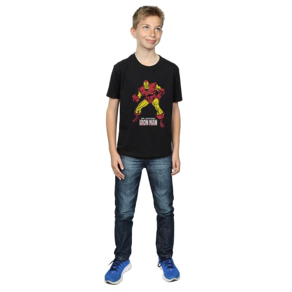 Marvel Boys Iron Man Pose T-shirt 9-11 år Svart Svart 9-11 år