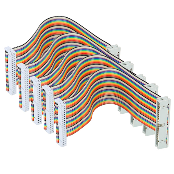 5 st GPIO-kablar för Raspberry Pi hane till hona 40-stifts tråd datortillbehör 20 cm hane till hona 0.2