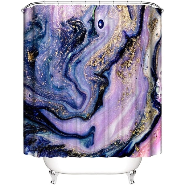 Lyxig abstrakti tyg marmor textur duschdraperi för badrum