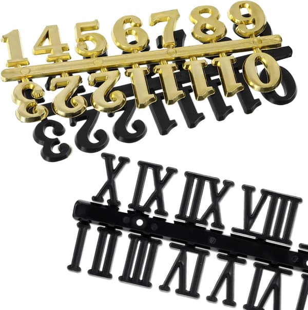 6-delt DIY ursæt med tal til dekoration, digital udskiftning og reservedele multicolor