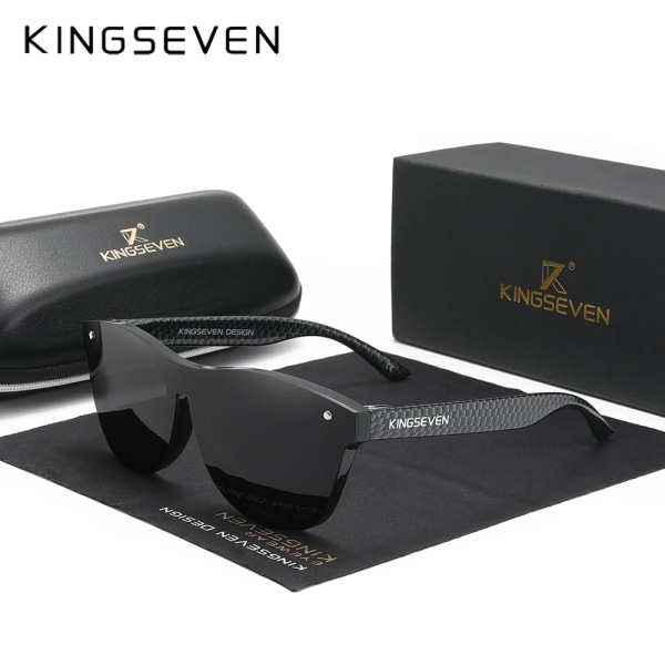 KINGSEVEN 2022 New Brand Design Damglasögon TR90 Polarized Solglasögon Herr Retro Solglasögon Sonnenbrille Herren Limited Black