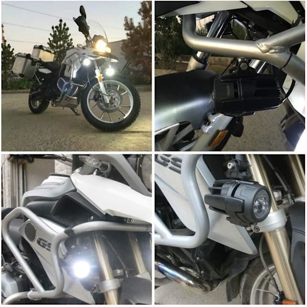 LED-extraljus för motorcykel dimljus 40W 3000LM 6000K DRL L-XF8-