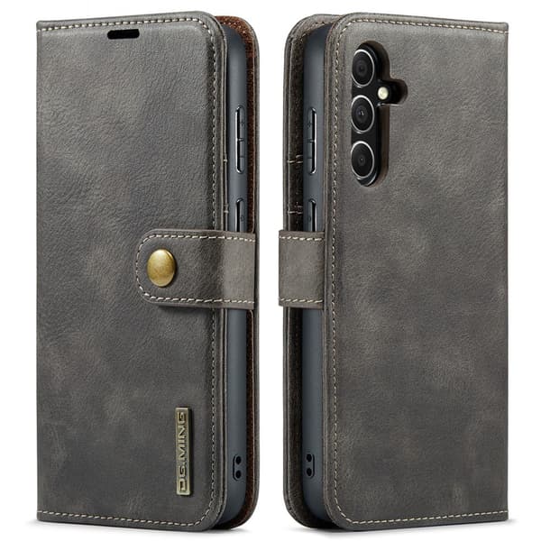 DG MING 2-i-1 Magnet Plånboksfodral för Samsung Galaxy S26 - Grå grå gray