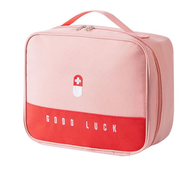 Bærbar førstehjælpskasse Travel Emergency Bag - Pink