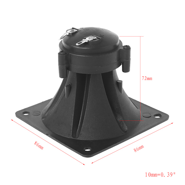 1 par firkantede diskanthøyttalere Diskanthøyttaler Piezo Diskant Piezoelektrisk høyttaler Bærbar 85 mm 3,35 tommer High Power Horn