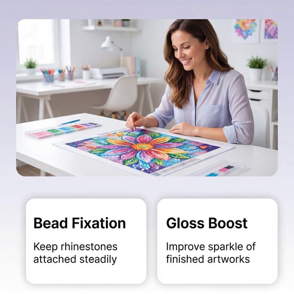 Diamantmålningsförseglare 100 ml, snabbtorkande limfinish, permanent skyddslim för diamantkonst