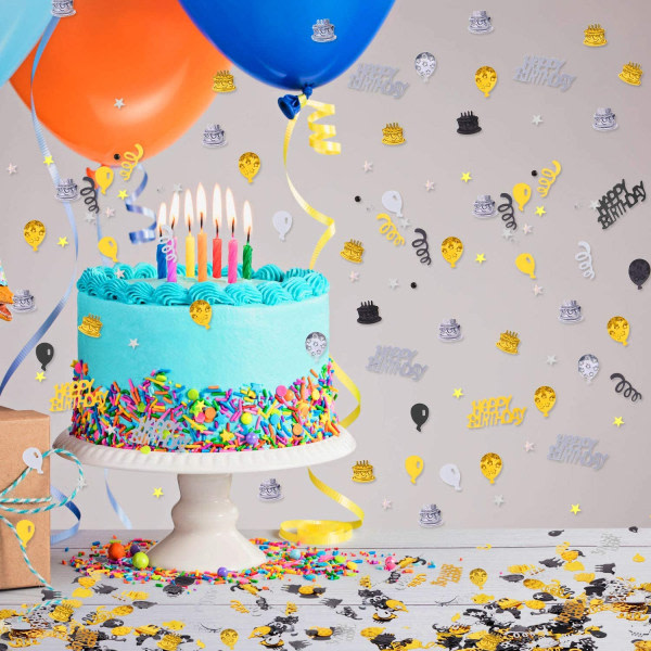 6000 stykker Gratulerer med bursdagen farget papir Birthday Cake Co