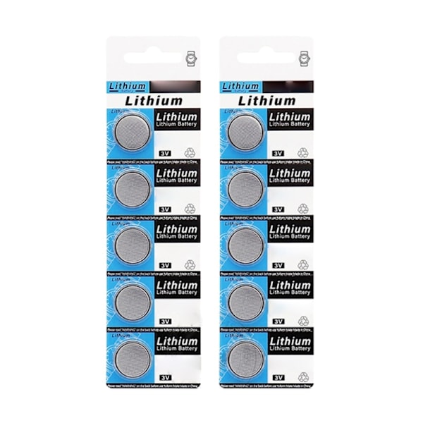 CR2032 150mAh Knappcellebatteri 3V Langvarigt Sæt til Elektroniske Fjernbetjeninger 0.05 2 pcs