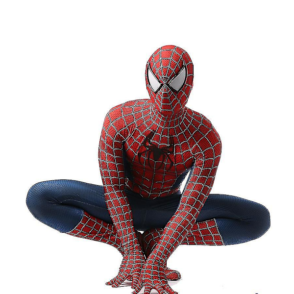 Raimi Spider-Mans barn och vuxen jumpsuit cosplaydräkt kostymfestgåva[HK]