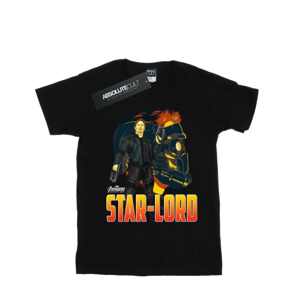 Marvel Boys Avengers Infinity War Star Lord Character T-shirt 5 Black 5-6 Years