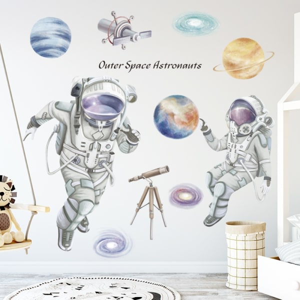 Space Cosmonaut veggdekor (størrelse: 88 cm x 82 cm)
