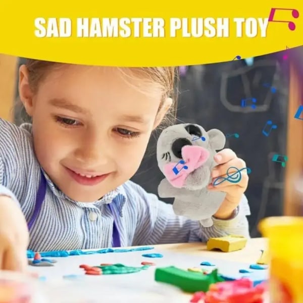 Sød hamster plysjlegetøj, sød hamster meme plys med indbygget violinlyd - Plysdyr til børn drenge piger