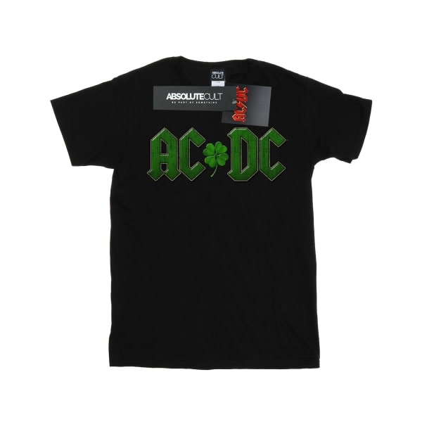 AC/DC Dame/Dame Shamrock Logo Bomuld Kæreste T-Shirt 5XL Sort 5XL