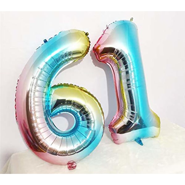 Jätteblå nummerballong, åldersheliumballlongfödelsedagsnummer