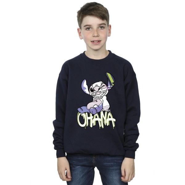 Disney Boys Lilo ja Stitch Ohana Graffiti-paita 7-8 vuotta laivastonsininen 7-8 vuotta