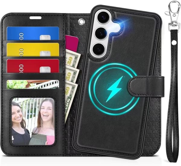 Magnetic Wallet Case Samsung S26 – with Card Slots & RFID Protection