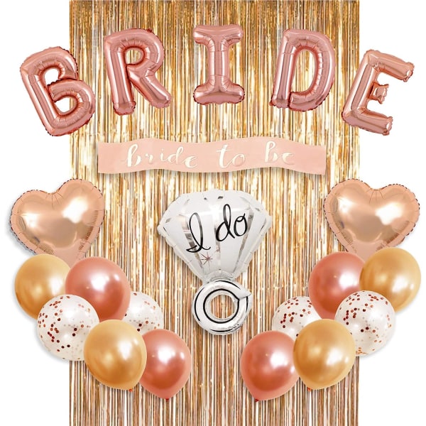 Polterabend dekorationer | Brudebadesæt | Bride Folie