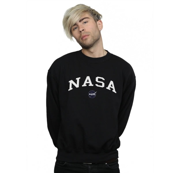 NASA Collegiate Logo Sweatshirt för män XXL Svart XXL