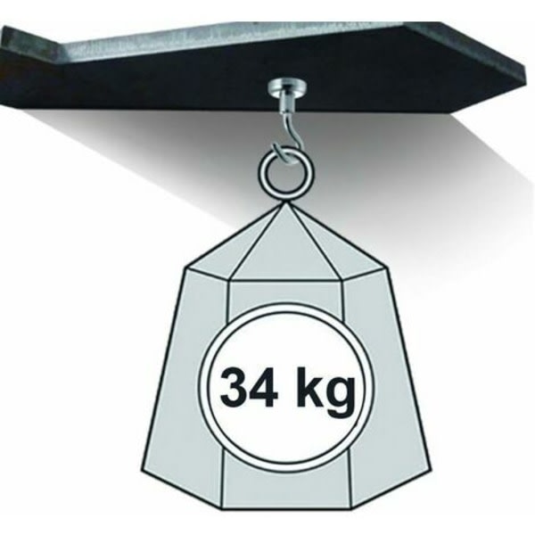 Dragkraft för magnetkrok 0-34 kg neodymmagnetkrok Superstark magnetkrok 6 kpl