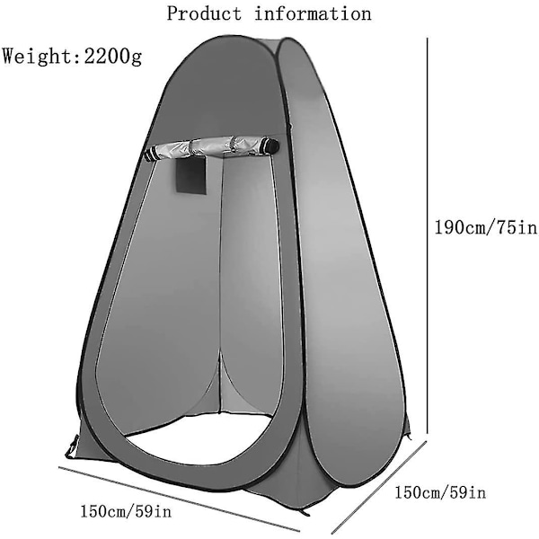 Pop-up utendørstelt, bærbar campingdusj, telt for campingtoalett, utendørs garderobe - XF5- yellow